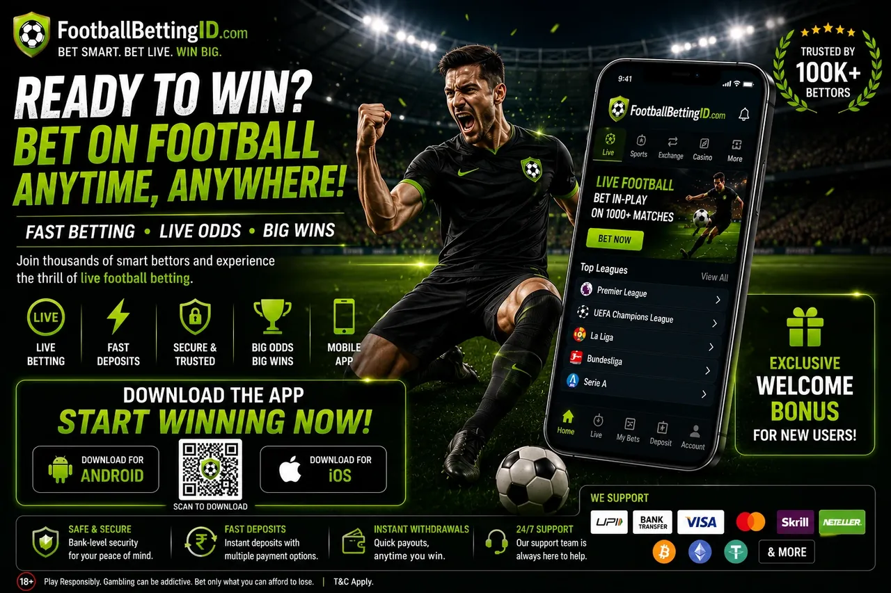 Download the football betting app on Android and iPhone with QR codes for fast, secure live football betting